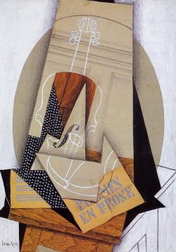 Peinture sur toile de Juan Gris Composition With Violin reproduction peinte à la main
