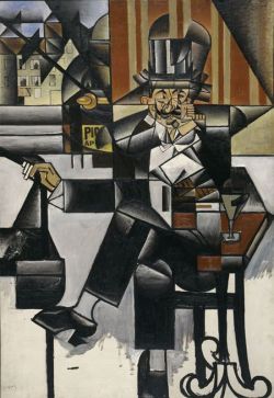 Peinture sur toile de Juan Gris Man In A Caf 1912 reproduction peinte à la main
