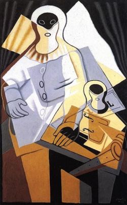 Peinture sur toile de Juan Gris Pierrot 1921 reproduction peinte à la main