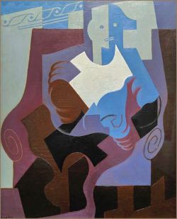 Peinture sur toile de Juan Gris Seated Harlequin reproduction peinte à la main