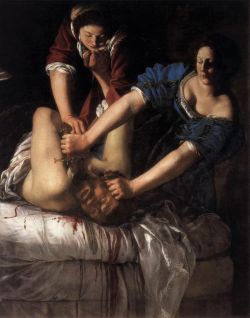 Reproduction peinte à l'huile Judith Slaying Holofernes By Artemisia Gentileschi 1st Version - finition musée artisanale en relief sur toile