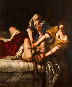 Reproduction peinte à l'huile Judith Slaying Holofernes By Artemisia Gentileschi 2nd Version - finition musée artisanale en relief sur toile