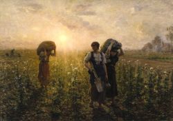 Reproduction sur toile du tableau Jules Breton The End Of The Working Day