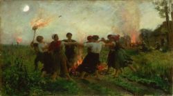 Reproduction sur toile du tableau Jules Breton The Feast Of Saint John
