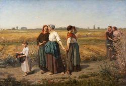 Reproduction sur toile du tableau Jules Breton The Reapers