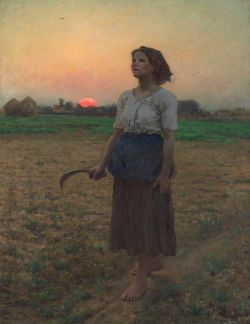 Reproduction sur toile du tableau Jules Breton The Song Of The Lark 1884