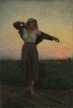 Reproduction sur toile du tableau Jules Breton The Tired Gleaner