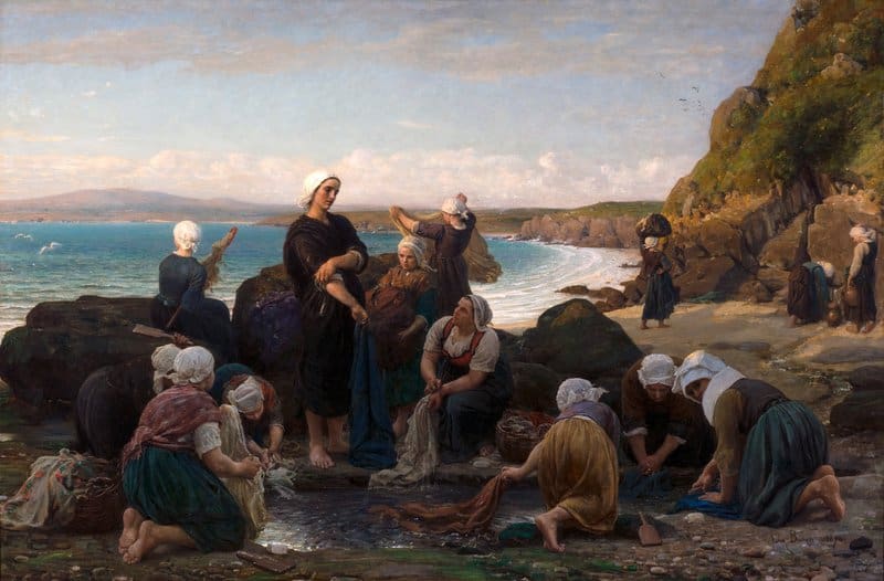 Jules Breton The Washerwomen Of The Breton Coast