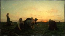 Reproduction sur toile du tableau Jules Breton The Weeders