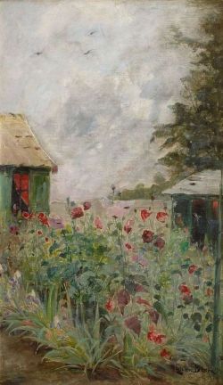 Julia Beck Blossoming Poppies 1896 reproduction peinte à la main