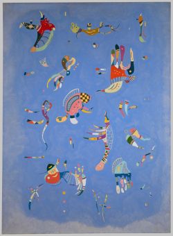 Peinture sur toile de Kandinsky Bleu De Ciel - Sky Blue reproduction peinte à la main