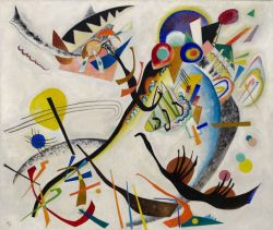 Peinture sur toile de Kandinsky Blue Segment reproduction peinte à la main