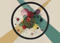 Peinture sur toile de Kandinsky Circles In Circle 72-5x52-5 Cm reproduction peinte à la main