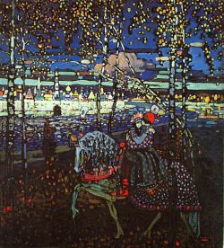 Peinture sur toile de Kandinsky Couple Riding reproduction peinte à la main