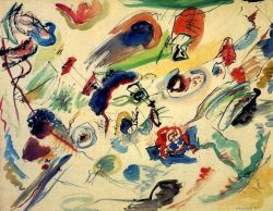 Peinture sur toile de Kandinsky First Abstract Watercolor Painting reproduction peinte à la main