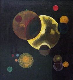 Peinture sur toile de Kandinsky Heavy Circles reproduction peinte à la main