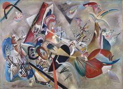 Peinture sur toile de Kandinsky In Grey reproduction peinte à la main