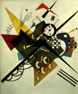 Peinture sur toile de Kandinsky On White Ii reproduction peinte à la main