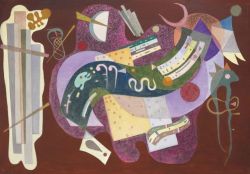 Peinture sur toile de Kandinsky Rigide Et Courbe reproduction peinte à la main