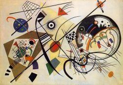 Peinture sur toile de Kandinsky Transverse Line reproduction peinte à la main