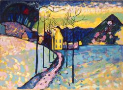 Peinture sur toile de Kandinsky Winter Landscape reproduction peinte à la main