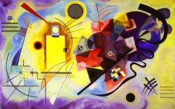 Peinture sur toile de Kandinsky Yellow Red Blue reproduction peinte à la main