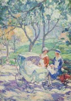 Karl Buehr In The Park Ca. 1920 reproduction peinte à la main