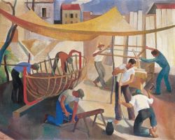 Karoly Patko Workers 1930 reproduction peinte à la main