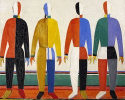Peinture sur toile de Kazimir Malevich Sportif reproduction peinte à la main