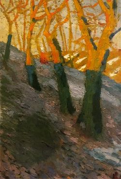 Peinture sur toile de Kazimir Malevich, Trees, c.1907-09 reproduction peinte à la main
