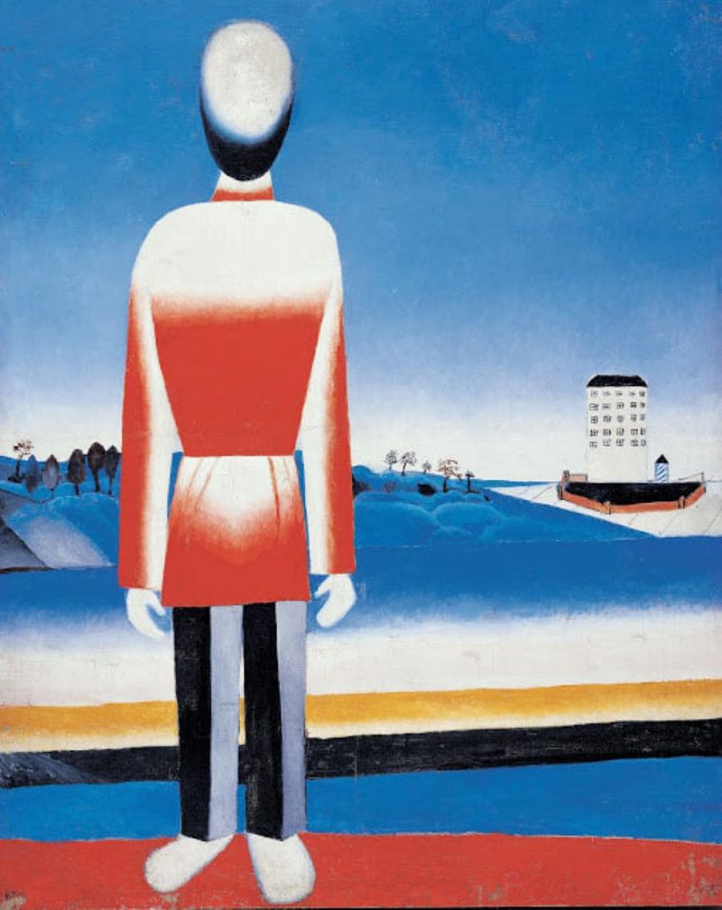 Kazimir Malewitsch Mann In Suprematistischer Landschaft C. 1930-31