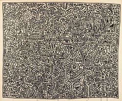 Peinture sur toile de Keith Haring August 15 1983 reproduction peinte à la main