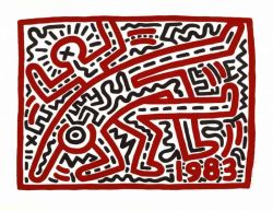 Peinture sur toile de Keith Haring Bozar reproduction peinte à la main
