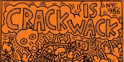 Peinture sur toile de Keith Haring Crack Is Wack reproduction peinte à la main