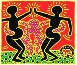 Peinture sur toile de Keith Haring Fertility 4 reproduction peinte à la main