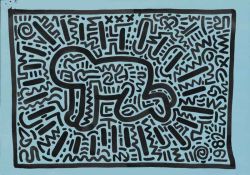 Peinture sur toile de Keith Haring Gradiant Baby reproduction peinte à la main