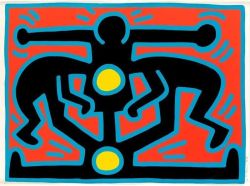 Peinture sur toile de Keith Haring Growing 3 reproduction peinte à la main