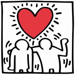 Peinture sur toile de Keith Haring Love reproduction peinte à la main