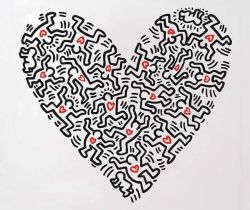 Peinture sur toile de Keith Haring Love It All reproduction peinte à la main