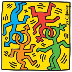 Peinture sur toile de Keith Haring Nyc Pride reproduction peinte à la main
