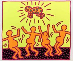 Peinture sur toile de Keith Haring Pregnant reproduction peinte à la main