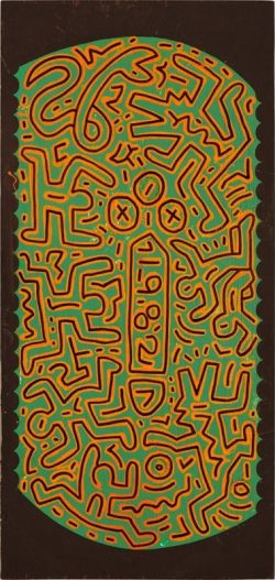 Peinture sur toile de Keith Haring Symbols 1982 reproduction peinte à la main