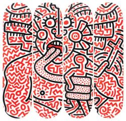 Peinture sur toile de Keith Haring The Skateroom reproduction peinte à la main