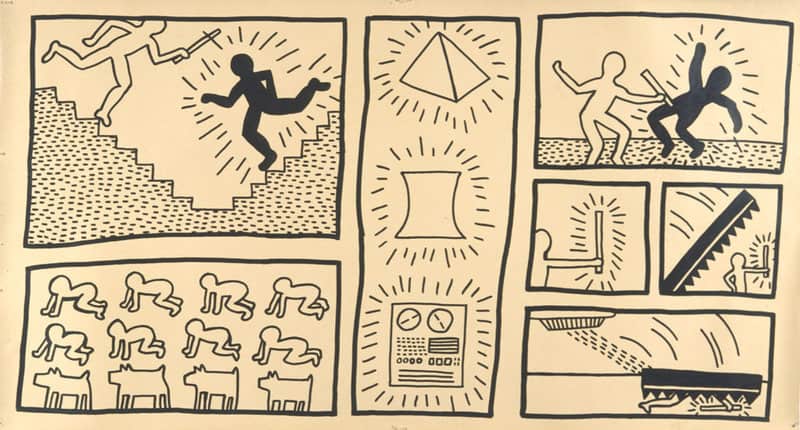 Keith Haring Untitled 1980 - Evolution Of Mankind