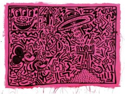 Peinture sur toile de Keith Haring Untitled 1982 reproduction peinte à la main
