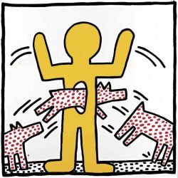 Peinture sur toile de Keith Haring Untitled 1982 - Going Through You reproduction peinte à la main