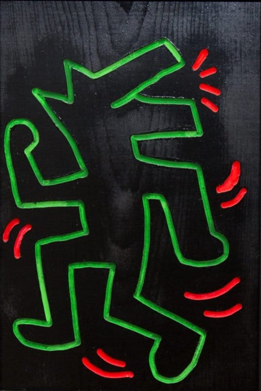 Keith Haring Untitled 1983 - Dancing Green Dog