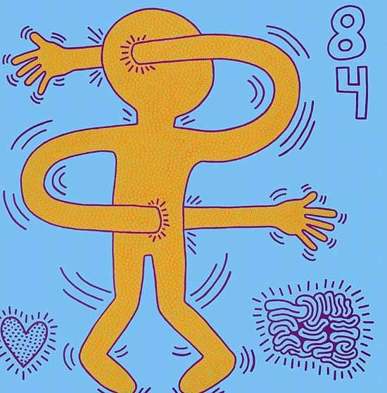 Keith Haring Untitled 1984 - Brain And Stomach Ache