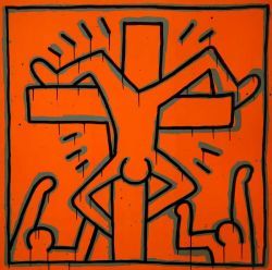 Peinture sur toile de Keith Haring Untitled 1984 - Martyrdom Of St Peter reproduction peinte à la main