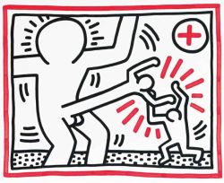 Peinture sur toile de Keith Haring Untitled 1985 reproduction peinte à la main